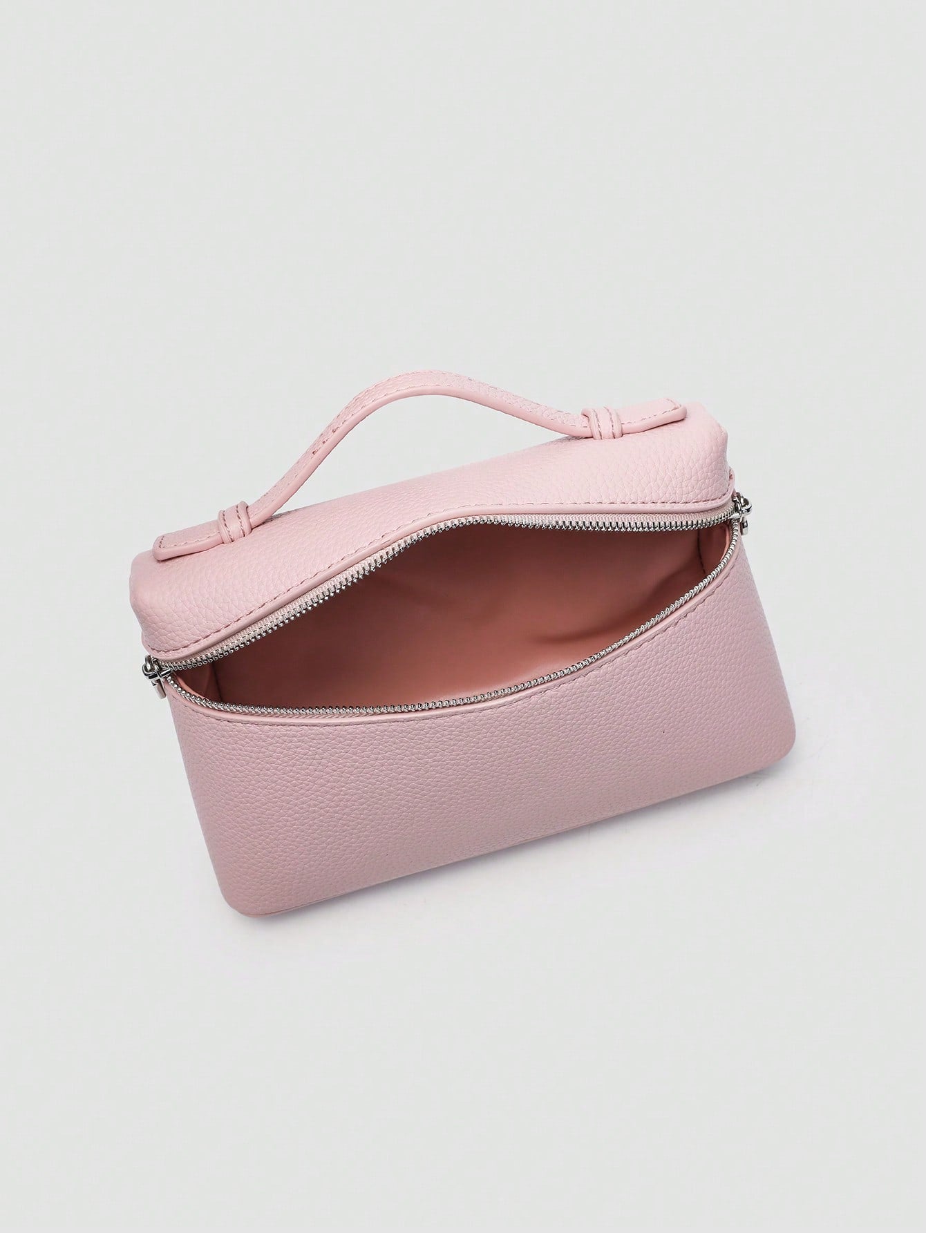 1pc Solid Color Litchi Grain PU Square Shoulder Bag, Small Handbag For Women, Suitable For Daily Fashion Matching, Outings, Shopping,  Pink, Clean Girl Aesthetic