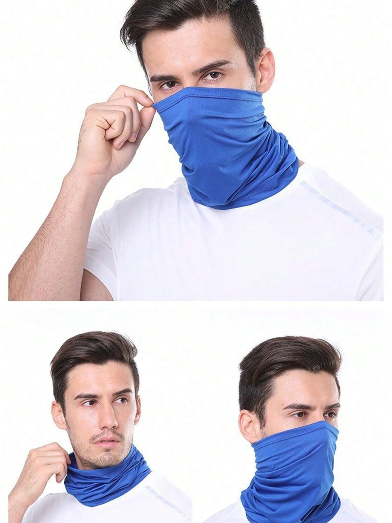1pc Solid Color Neck Gaiter, Cycling Mask, All-Season Tactical Solid Color Breathable Cycling And Hunting Mask, Summer Running, Hiking, Skiing Sports Neck Scarf, Windproof Mask, Hiking Scarf, Cycling