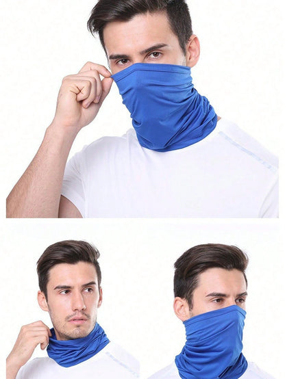 1pc Solid Color Neck Gaiter, Cycling Mask, All-Season Tactical Solid Color Breathable Cycling And Hunting Mask, Summer Running, Hiking, Skiing Sports Neck Scarf, Windproof Mask, Hiking Scarf, Cycling