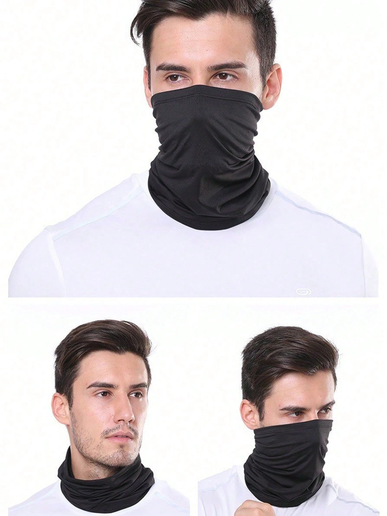 1pc Solid Color Neck Gaiter, Cycling Mask, All-Season Tactical Solid Color Breathable Cycling And Hunting Mask, Summer Running, Hiking, Skiing Sports Neck Scarf, Windproof Mask, Hiking Scarf, Cycling
