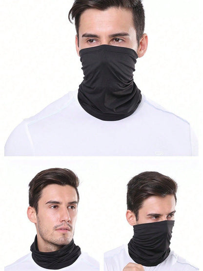 1pc Solid Color Neck Gaiter, Cycling Mask, All-Season Tactical Solid Color Breathable Cycling And Hunting Mask, Summer Running, Hiking, Skiing Sports Neck Scarf, Windproof Mask, Hiking Scarf, Cycling