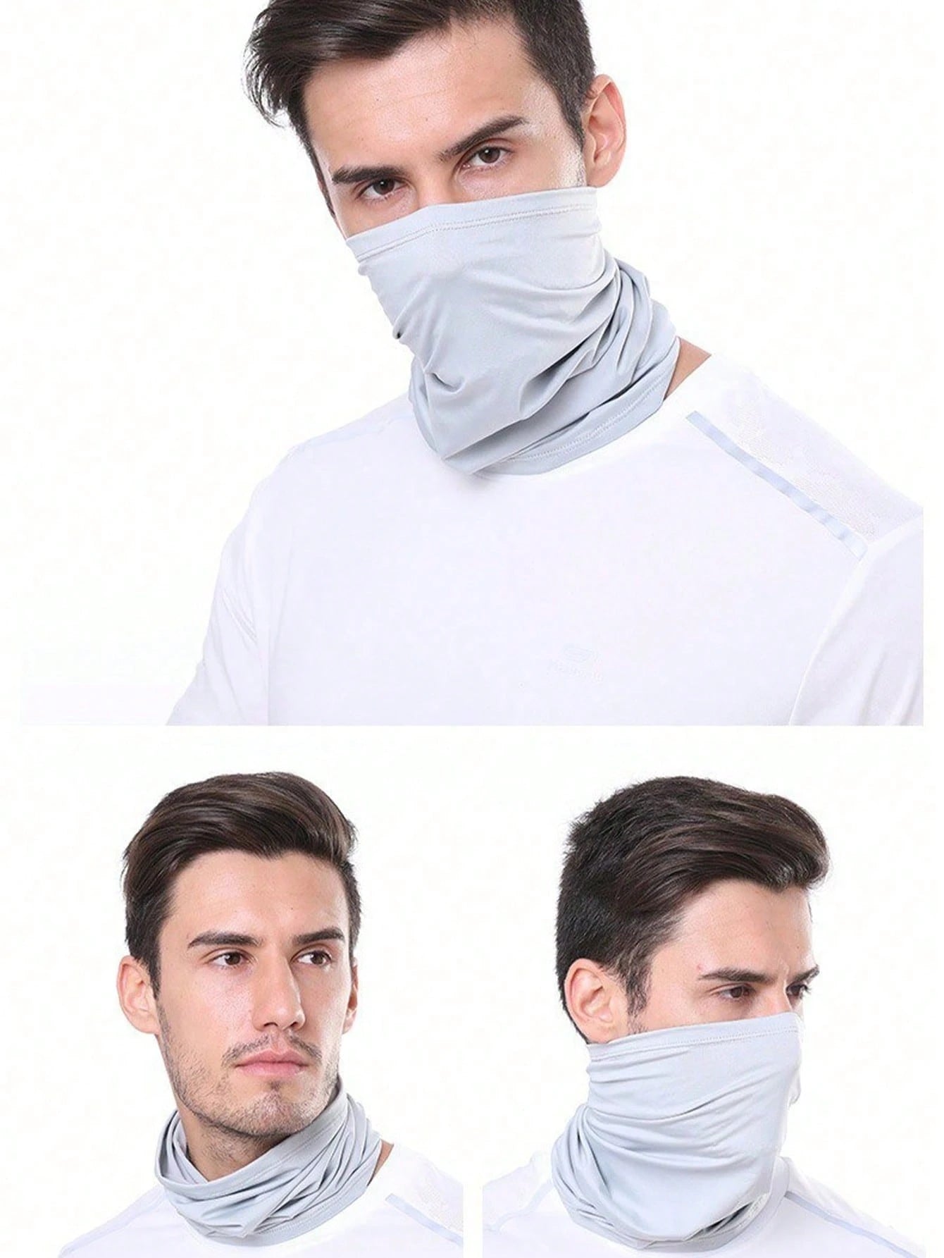 1pc Solid Color Neck Gaiter, Cycling Mask, All-Season Tactical Solid Color Breathable Cycling And Hunting Mask, Summer Running, Hiking, Skiing Sports Neck Scarf, Windproof Mask, Hiking Scarf, Cycling