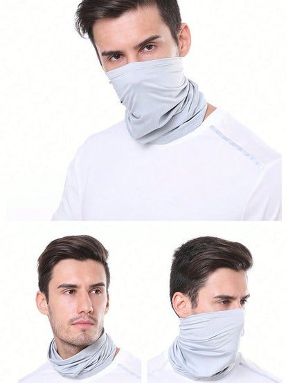 1pc Solid Color Neck Gaiter, Cycling Mask, All-Season Tactical Solid Color Breathable Cycling And Hunting Mask, Summer Running, Hiking, Skiing Sports Neck Scarf, Windproof Mask, Hiking Scarf, Cycling