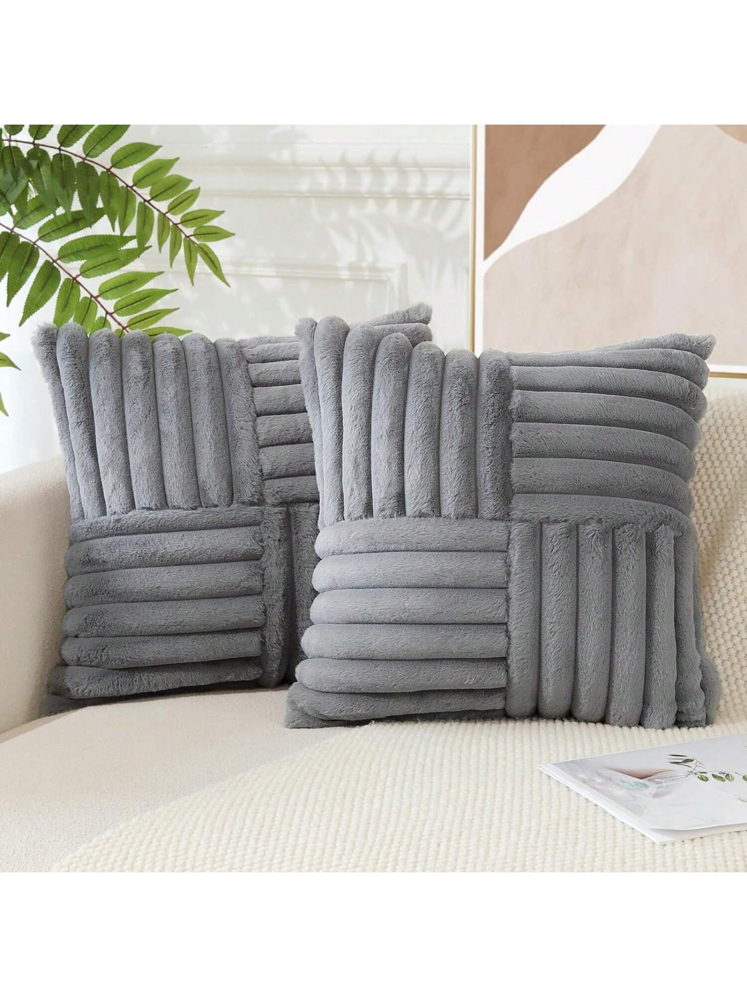 1pc Solid Color Pillow Cover (Pillow Insert Not Included), Fabric Throw Pillow Case, Suitable For Living Room Sofa