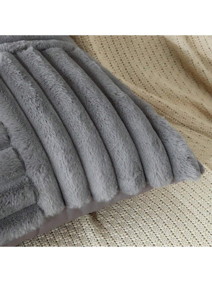 1pc Solid Color Pillow Cover (Pillow Insert Not Included), Fabric Throw Pillow Case, Suitable For Living Room Sofa