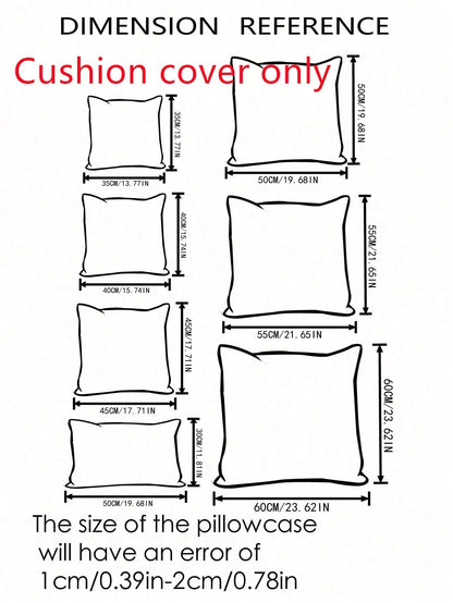 1pc Solid Color Pillow Cover (Pillow Insert Not Included), Fabric Throw Pillow Case, Suitable For Living Room Sofa
