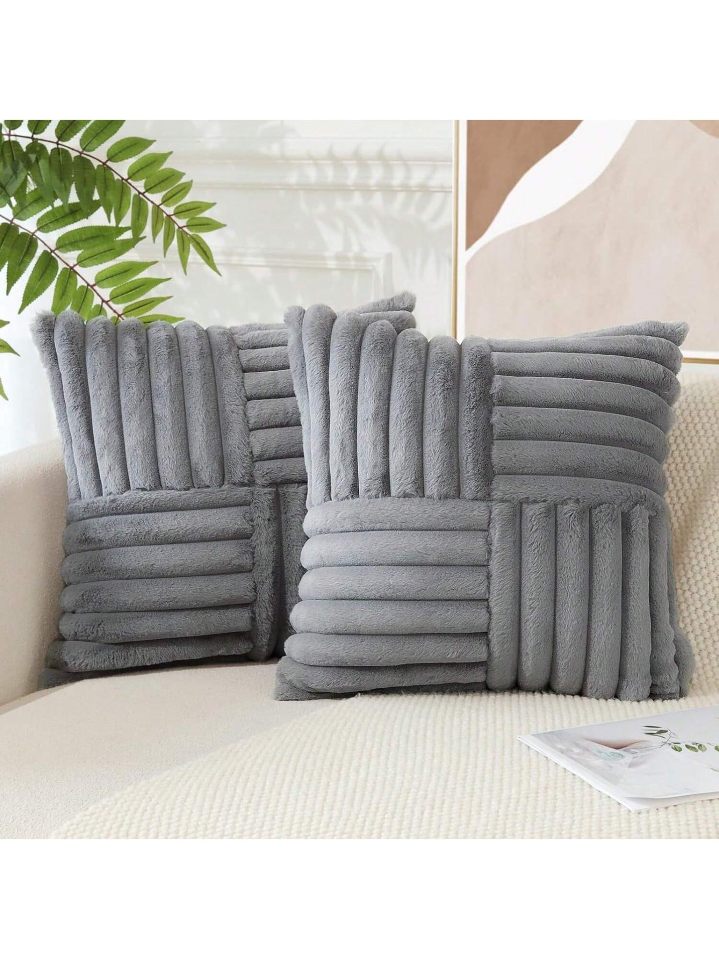 1pc Solid Color Pillow Cover (Pillow Insert Not Included), Fabric Throw Pillow Case, Suitable For Living Room Sofa