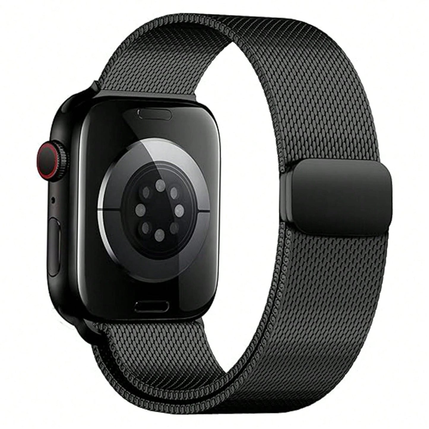 1pc Stainless Steel Magnetic Metal Watch Band Compatible With Apple Smartwatch 40mm 41mm 38mm 42mm 44mm 45mm 46mm 49mm Fashionable Adjustable Milanese Strap Compatible With Apple Watch I-Watch Series