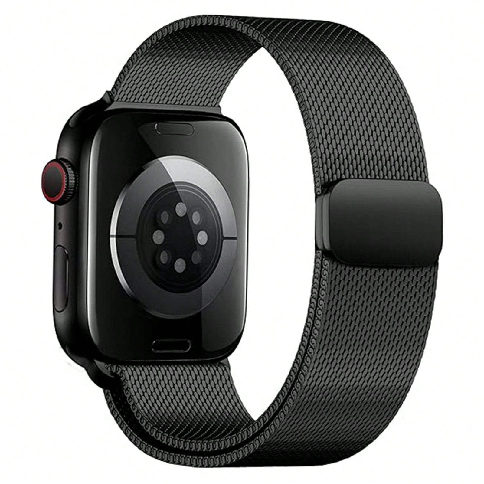 1pc Stainless Steel Magnetic Metal Watch Band Compatible With Apple Smartwatch 40mm 41mm 38mm 42mm 44mm 45mm 46mm 49mm Fashionable Adjustable Milanese Strap Compatible With Apple Watch I-Watch Series