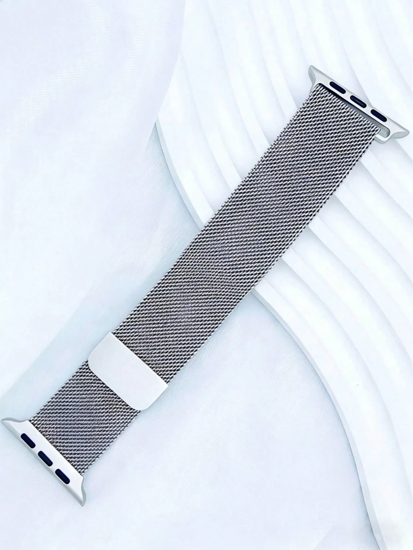 1pc Stainless Steel Magnetic Metal Watch Band Compatible With Apple Smartwatch 40mm 41mm 38mm 42mm 44mm 45mm 46mm 49mm Fashionable Adjustable Milanese Strap Compatible With Apple Watch I-Watch Series