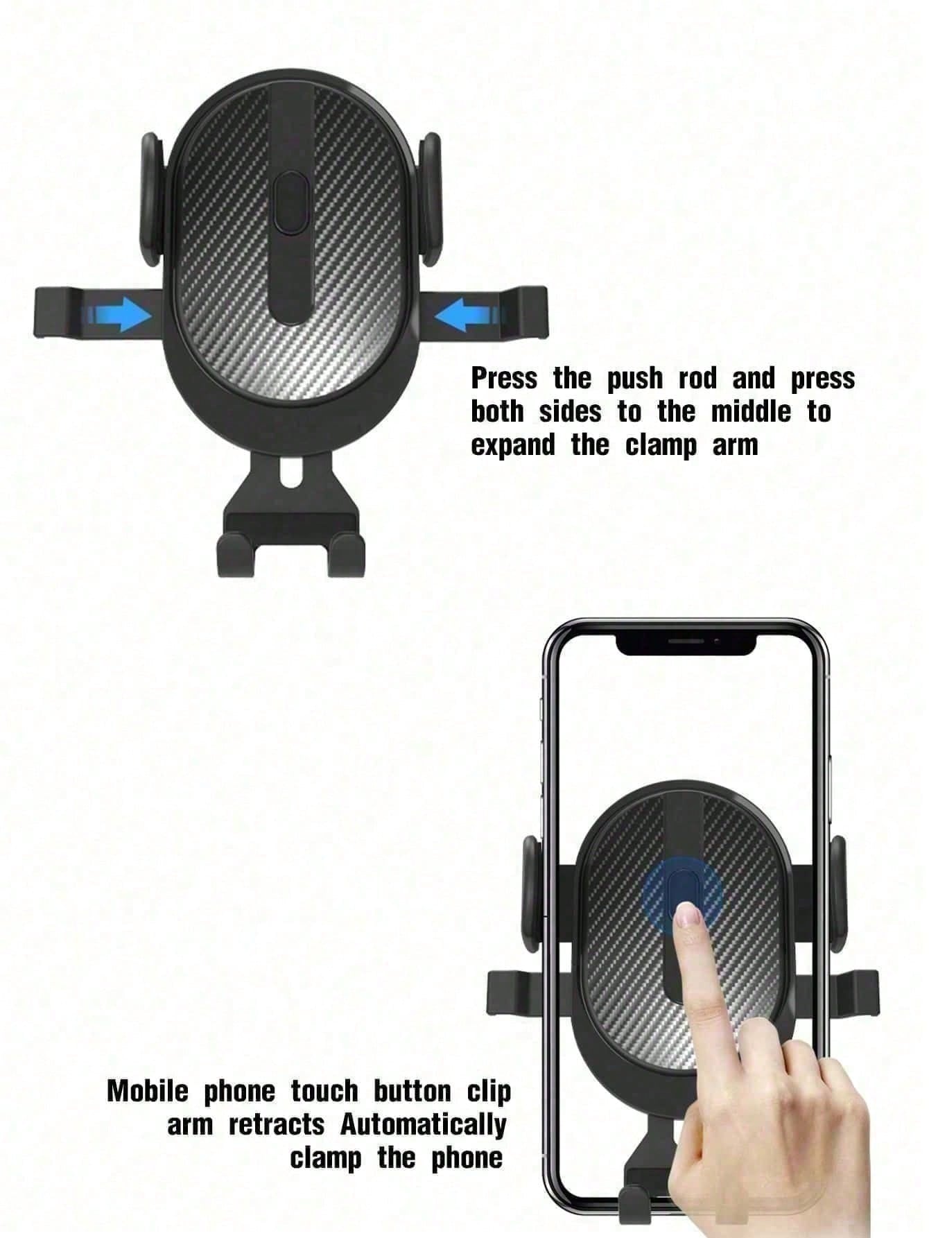 1pc Suction Cup Car Phone Holder, Mobile Smartphone Holder, Tablet Car Mount, Suitable For Dashboard And Windshield, With Extendable Arm And One-Click Release, Easy Installation