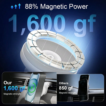 1pc Suitable For Magsafe Car Charger 15W Fast Charging Magnetic Wireless Car Charger Suitable For IPhone 15/14/13/12 Magsafe Phone Holder Air Outlet Phone Holder Supports Wireless Charging Function