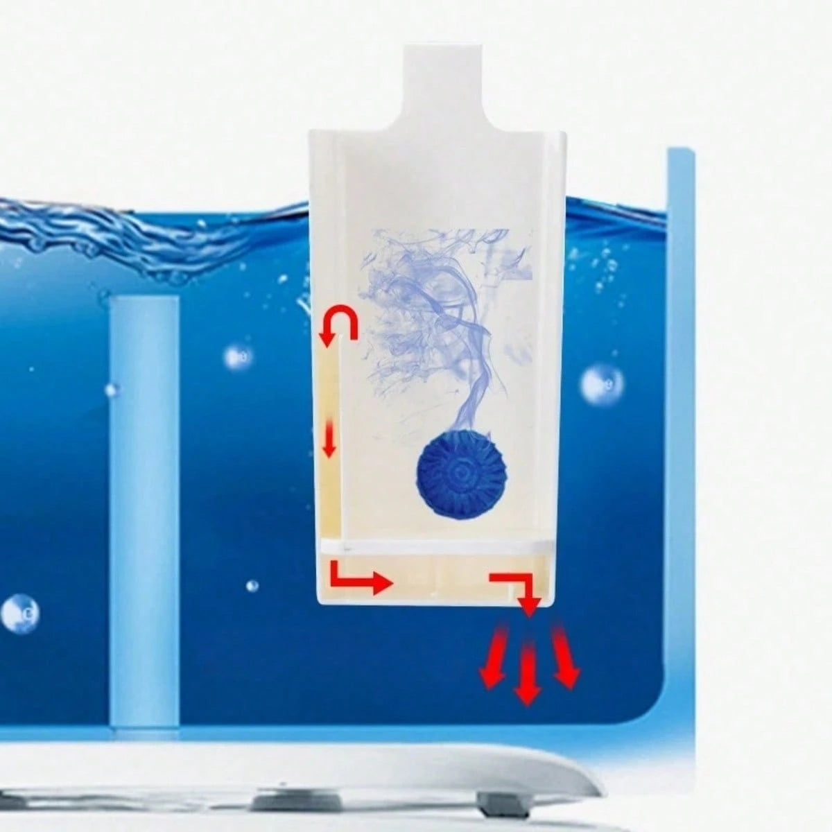 1pc Toilet Tank Cleaner Holder, Modern Style Plastic Self-Cleaning Replacement Shell, Long-Lasting Slow-Release Anti-Corrosion Toilet Cleaning Ball Container, Without Cleaning Liquid, Essential Bathro