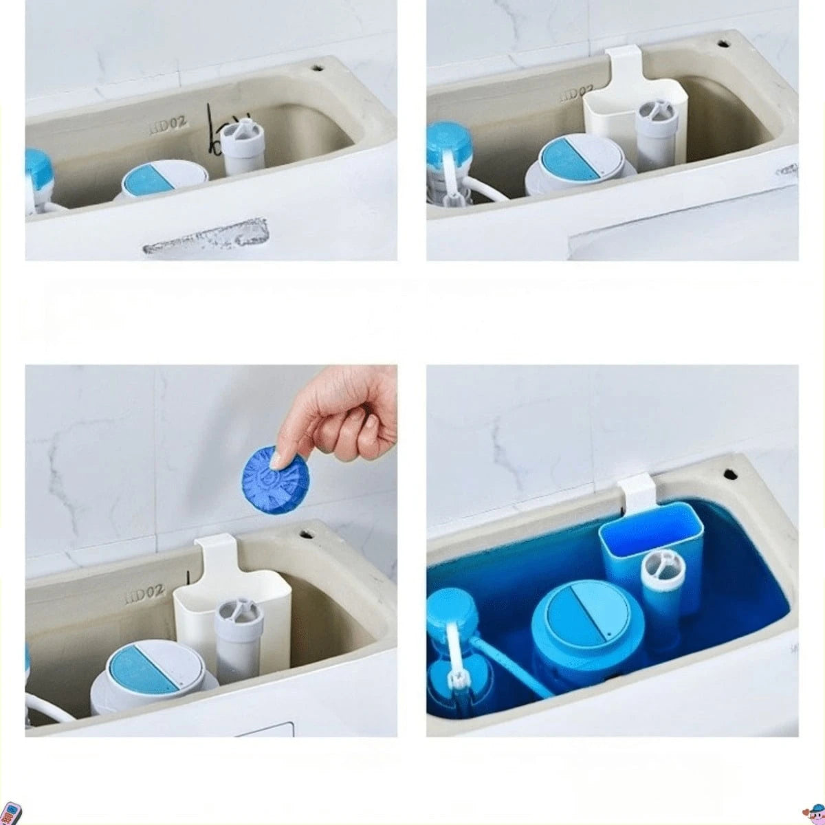 1pc Toilet Tank Cleaner Holder, Modern Style Plastic Self-Cleaning Replacement Shell, Long-Lasting Slow-Release Anti-Corrosion Toilet Cleaning Ball Container, Without Cleaning Liquid, Essential Bathro