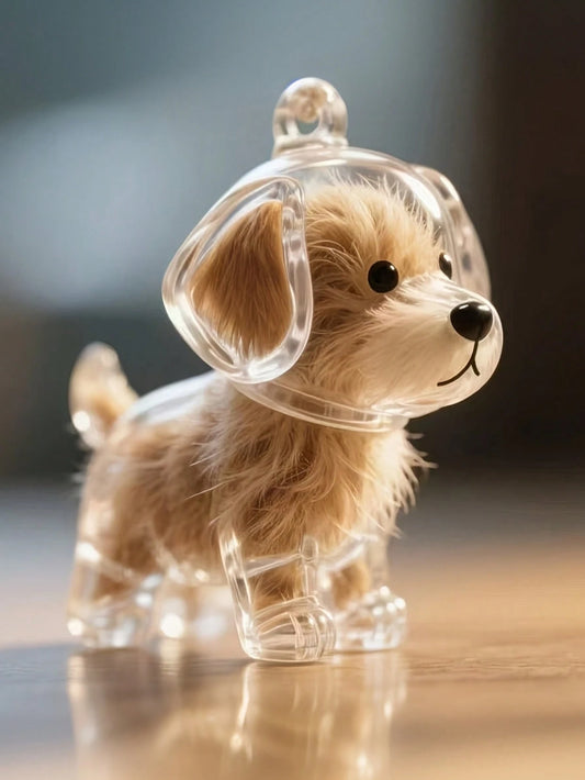 1pc Transparent Dog Hair Storage Box- Portable Pet Memorial Bottle, Acrylic Memorial Container For Collecting Dog Hair, Can Be Used As Keychain- 4 Styles, Thoughtful Gift To Cherish Beloved Pet Memo