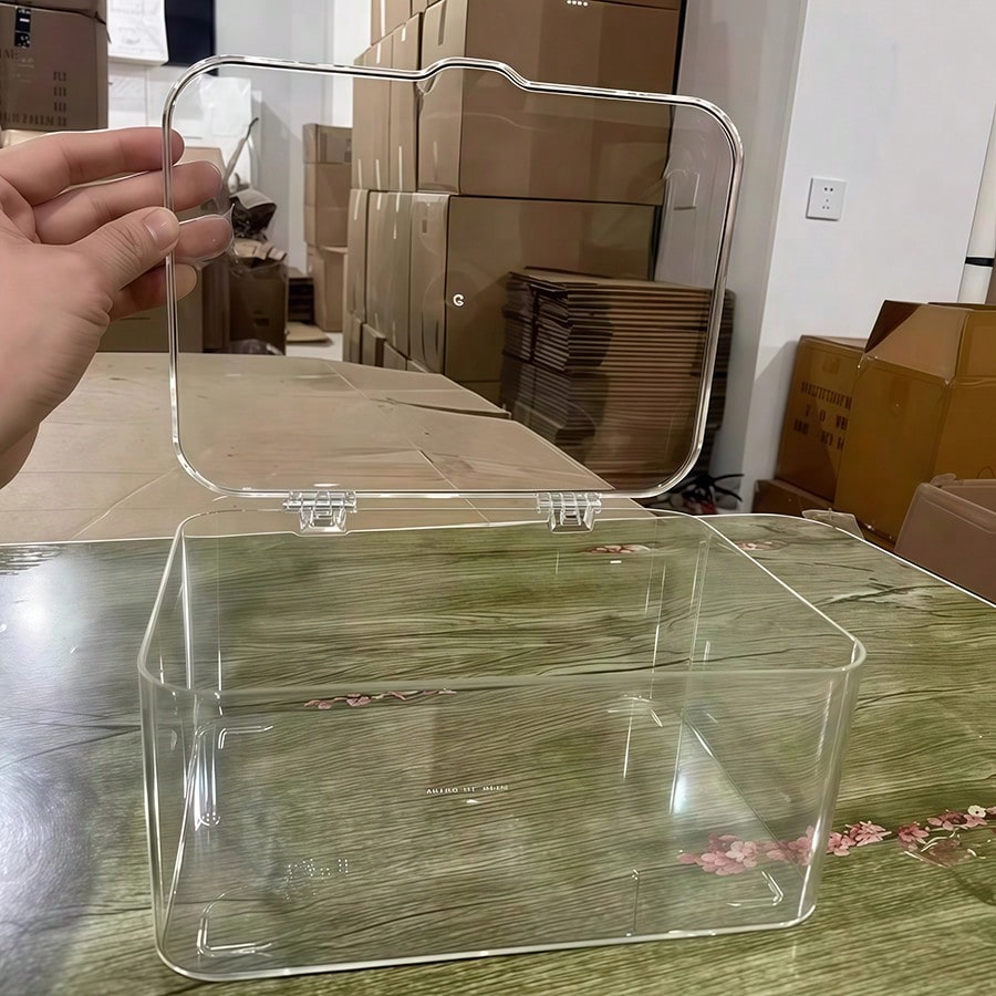1pc Transparent Dust-Proof Flip Cover Storage Box, Suitable For Hair Clips, Headbands, Elastic Bands, Desktop Organizer, Stackable Drawers, Applicable For Vanity, Bathroom, Gift For Girlfriend,Room De