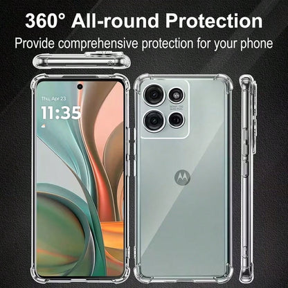 1pc: Transparent Moto Phone Case Suitable For Moto Edge50 Neo/Moto G86/Moto G24/Moto G14/Moto E14/Moto G06. It Is A Shock-Proof Phone Case, A Minimalist Phone Case, A Fashionable Phone Case, An Phone