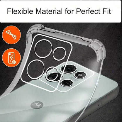 1pc: Transparent Moto Phone Case Suitable For Moto Edge50 Neo/Moto G86/Moto G24/Moto G14/Moto E14/Moto G06. It Is A Shock-Proof Phone Case, A Minimalist Phone Case, A Fashionable Phone Case, An Phone