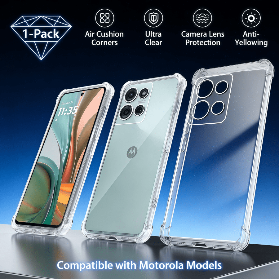 1pc: Transparent Moto Phone Case Suitable For Moto Edge50 Neo/Moto G86/Moto G24/Moto G14/Moto E14/Moto G06. It Is A Shock-Proof Phone Case, A Minimalist Phone Case, A Fashionable Phone Case, An Phone