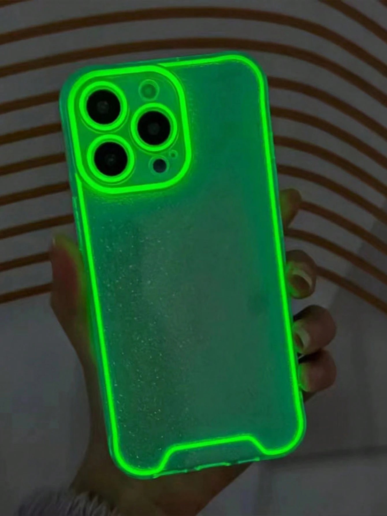 1pc Unique Glow-In-The-Dark Transparent Phone Case, 360-Degree Full Protection, Soft Material, Waterproof Shockproof Anti-Fall Anti-Scratch, Suitable For IPhone 16/11/12/13/14 Pro Max/15 Plus/X/XS/XR