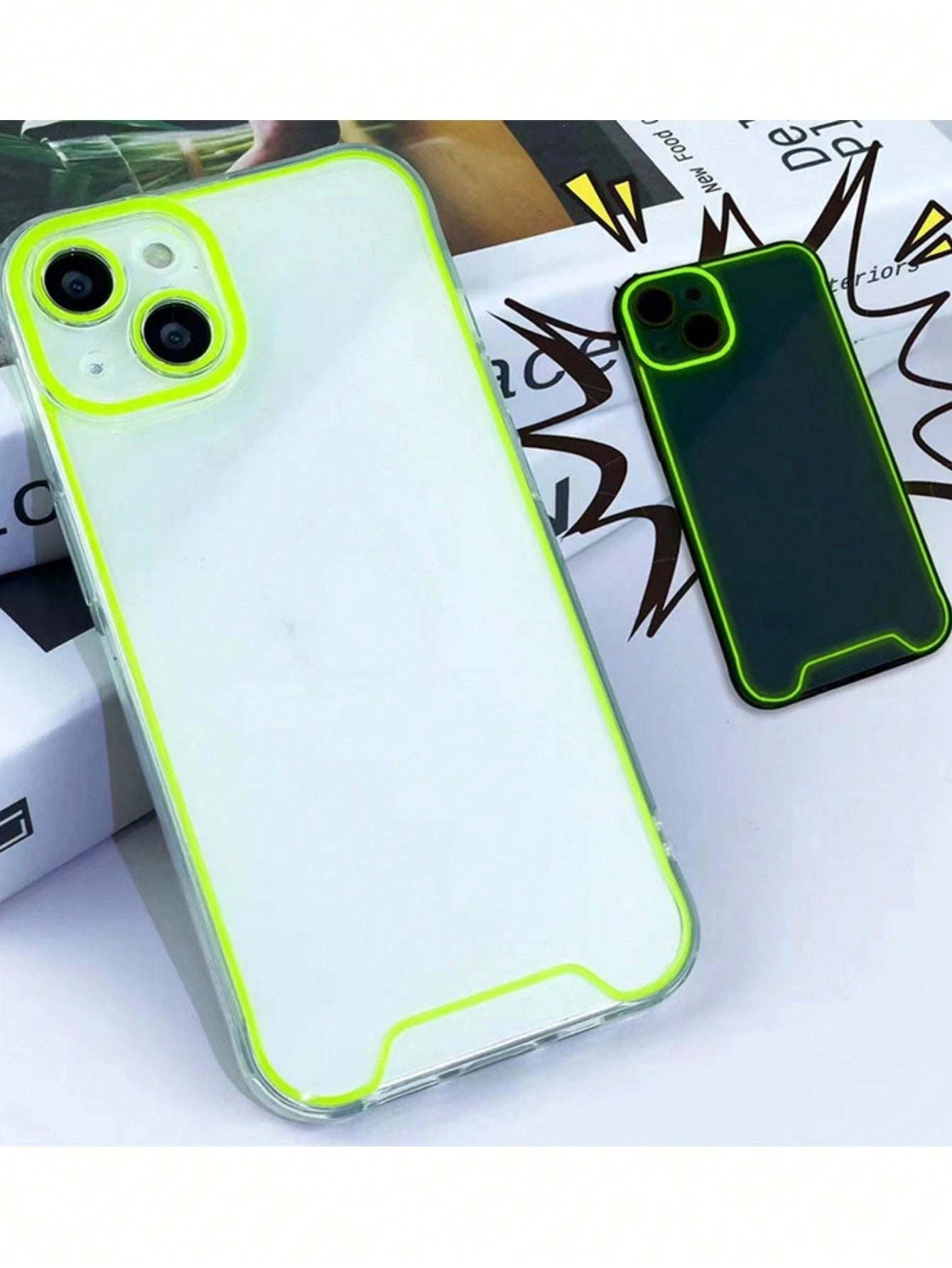 1pc Unique Glow-In-The-Dark Transparent Phone Case, 360-Degree Full Protection, Soft Material, Waterproof Shockproof Anti-Fall Anti-Scratch, Suitable For IPhone 16/11/12/13/14 Pro Max/15 Plus/X/XS/XR
