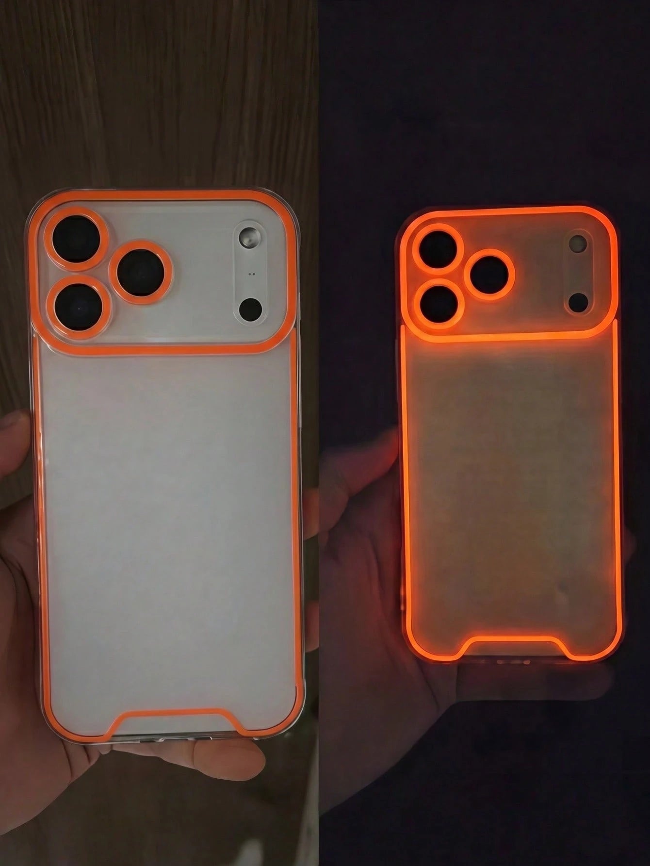 1pc Unique Glow-In-The-Dark Transparent Phone Case, 360-Degree Full Protection, Soft Material, Waterproof Shockproof Anti-Fall Anti-Scratch, Suitable For IPhone 16/11/12/13/14 Pro Max/15 Plus/X/XS/XR