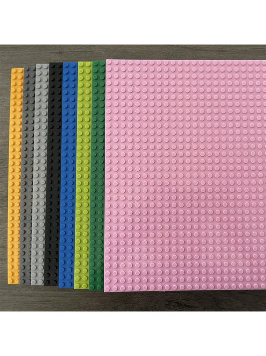 1pc Unisex Building Blocks Base Plate, Compatible With Major Brands 16*32 & 32*32 Small Bricks, Graphic Building, ABS Material, Versatile Play, Multiple Colors Available, Perfect Birthday Gift