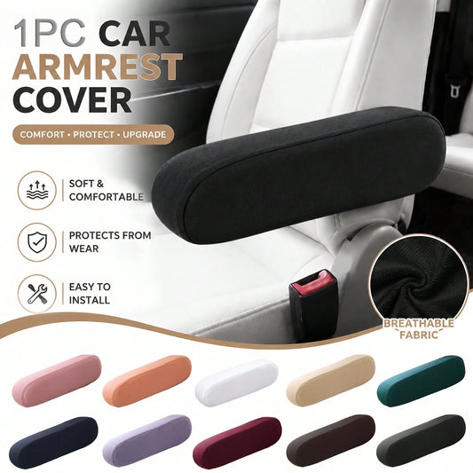 1PC Universal Car Armrest Protector Cover, Elastic Wear-Resistant Durable Armrest Sleeve, Removable And Washable, 11 Colors For All Seasons, Suitable For Business Van, Minivan, RV, SUV, Seat Cover Acc