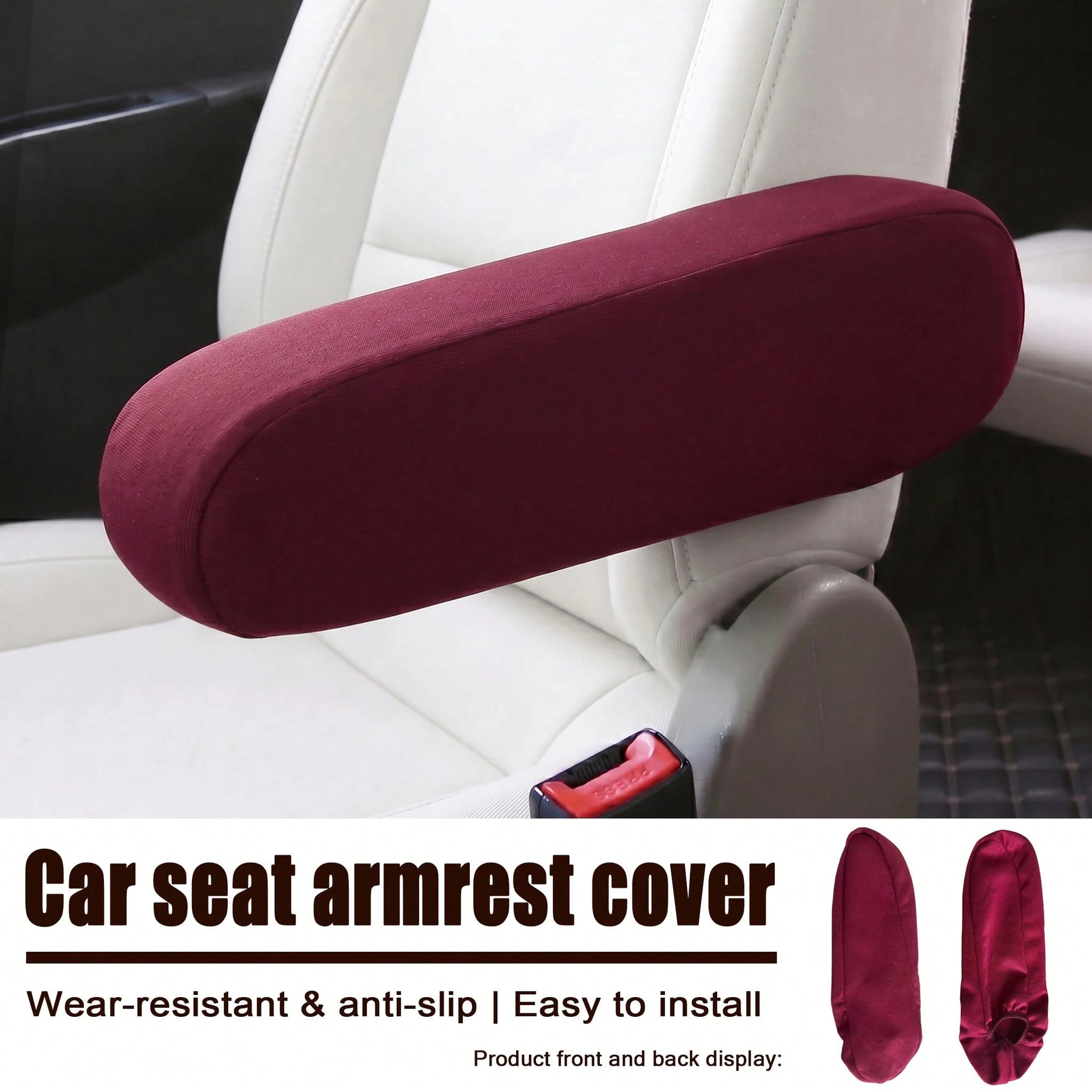 1PC Universal Car Armrest Protector Cover, Elastic Wear-Resistant Durable Armrest Sleeve, Removable And Washable, 11 Colors For All Seasons, Suitable For Business Van, Minivan, RV, SUV, Seat Cover Acc