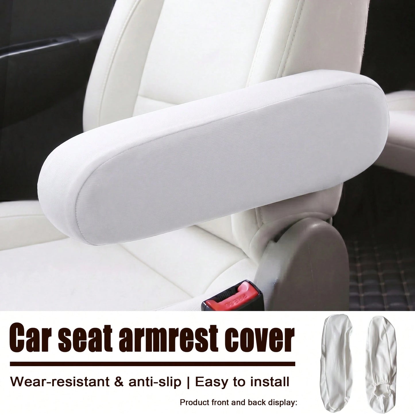 1PC Universal Car Armrest Protector Cover, Elastic Wear-Resistant Durable Armrest Sleeve, Removable And Washable, 11 Colors For All Seasons, Suitable For Business Van, Minivan, RV, SUV, Seat Cover Acc