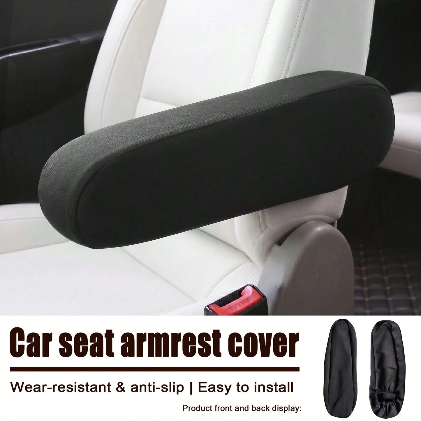 1PC Universal Car Armrest Protector Cover, Elastic Wear-Resistant Durable Armrest Sleeve, Removable And Washable, 11 Colors For All Seasons, Suitable For Business Van, Minivan, RV, SUV, Seat Cover Acc