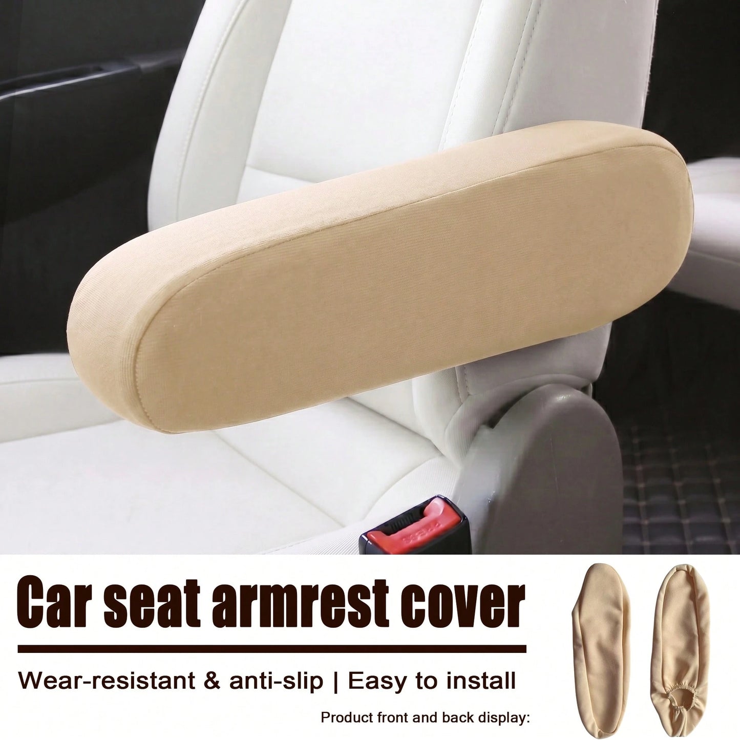 1PC Universal Car Armrest Protector Cover, Elastic Wear-Resistant Durable Armrest Sleeve, Removable And Washable, 11 Colors For All Seasons, Suitable For Business Van, Minivan, RV, SUV, Seat Cover Acc