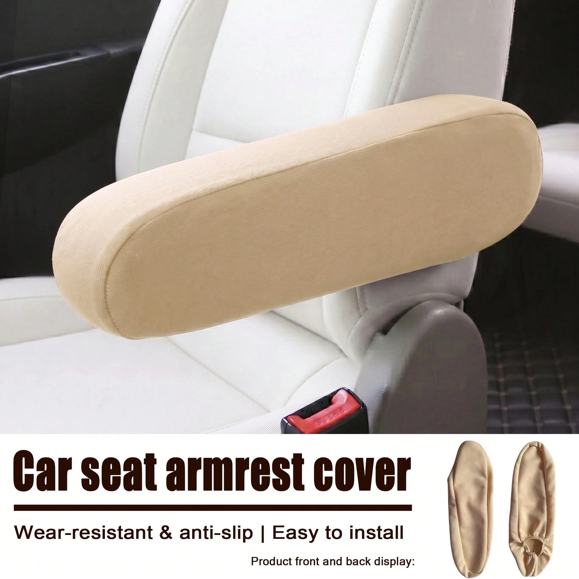 1PC Universal Car Armrest Protector Cover, Elastic Wear-Resistant Durable Armrest Sleeve, Removable And Washable, 11 Colors For All Seasons, Suitable For Business Van, Minivan, RV, SUV, Seat Cover Acc