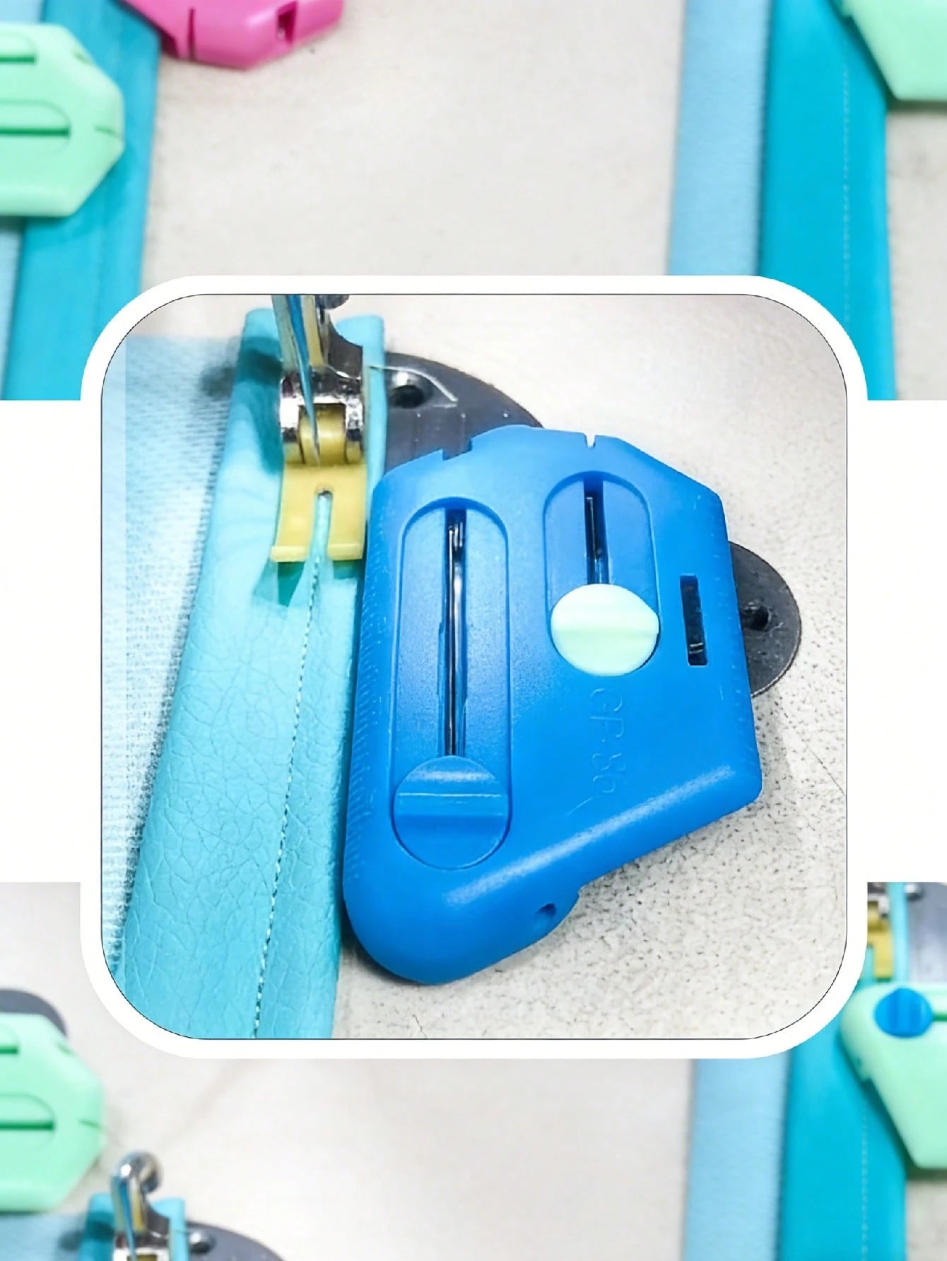 1pc Upgraded Multifunctional Sewing Machine Magnetic Threader, Home Needle Threader With Seam Ripper And Needle Piercer, Equipped With Plastic Magnetic Ruler And Strong Magnetic Edge Positioning, Brig