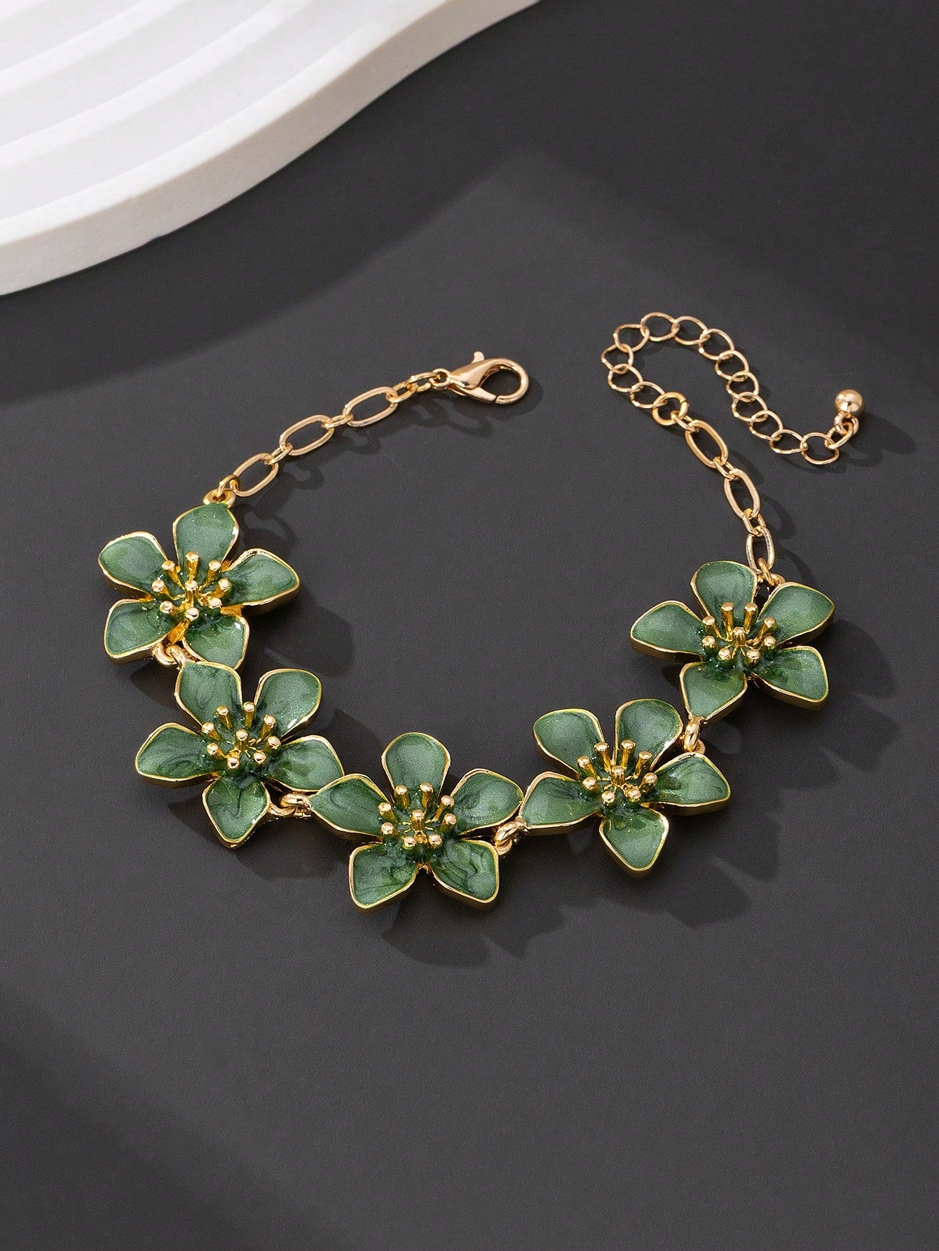 1pc Vacation Style Fresh & Energetic Retro Vibe Dopamine Orange Floral Charm Anklet, Suitable For Holiday/Travel/Date/Daily Wear, Elegant Ladies Jewelry