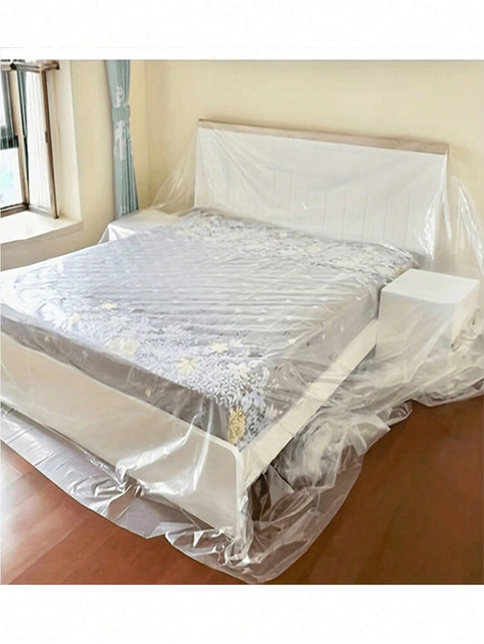 1pc Waterproof Plastic Furniture Dust Cover- Protects Cars, Beds And Sofas- Furniture Protector, Back To School Season, School Supplies, Office Supplies