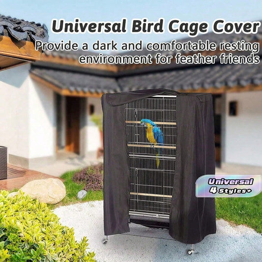 1pc Waterproof UV-Resistant Bird Cage Cover, Durable Washable, Windproof, Suitable For Parrots And Small Pet Birds. Oxford Cloth Bird Cage Cover With Light-Blocking And Breathable Functions. Waterproo