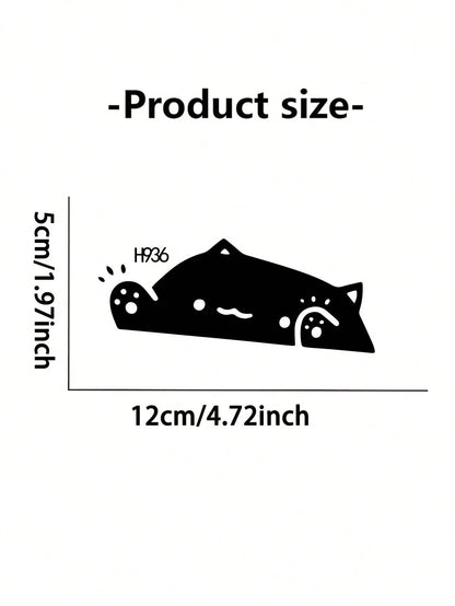 1pc White Cat Sticker Bumper Sticker 5in/12cm For Car Window, Bumper, Wall, Car, Truck SUV Window, Wall, Cup, Laptop Car Accessories