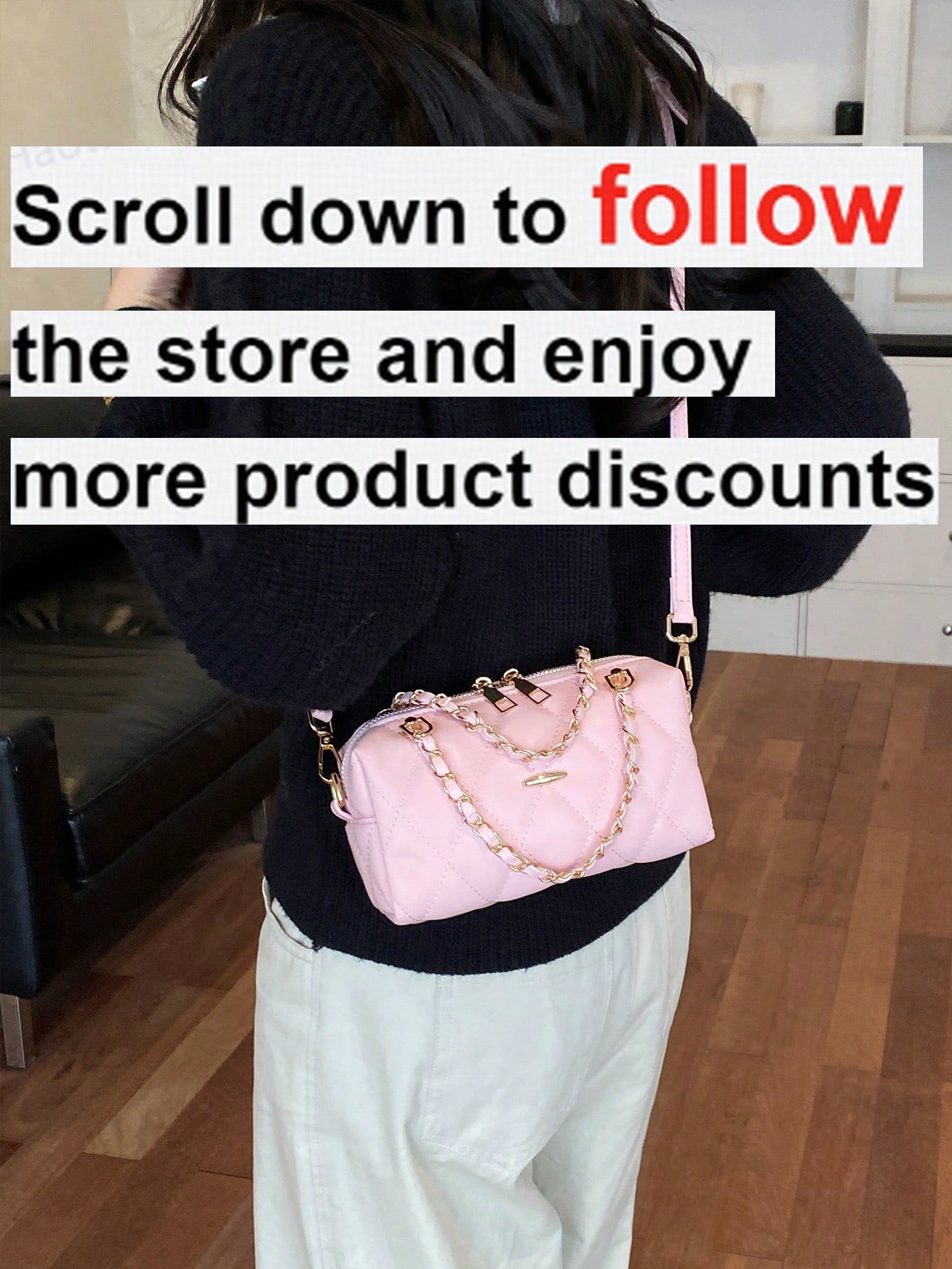 1pc Women's Solid Color PU Leather Handbag, Fashion Chain Quilted Diamond Pattern Boston Bag, Suitable For Commuting, Shopping, Gift Giving