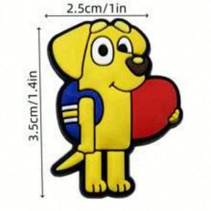 1set/12pcs Colorful And Fun Charms Featuring Bluey, Bingo, And Friends, Perfect For Room Decor, Ideal For DIY Projects, Creative Personalization, And Unique Gift Ideas For Bluey Fans,The Perfect Party