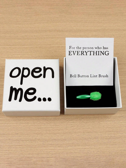 1set Funny Belly Button Brush Gift Box Set- Green Portable Cleaner With Card, Novel Christmas Gifts, Novelty Bathroom Gag Gift For Adults, Unique Home Decor For Friends & Roommates, Christmas Stockin