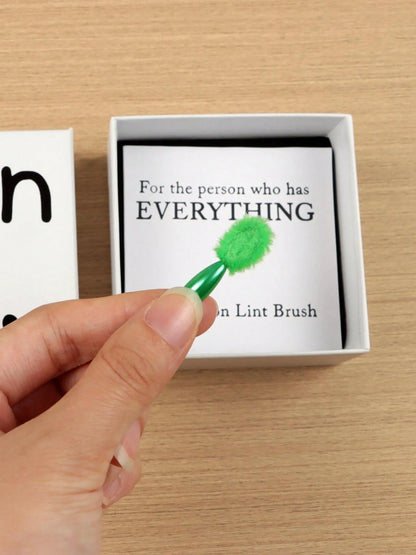 1set Funny Belly Button Brush Gift Box Set- Green Portable Cleaner With Card, Novel Christmas Gifts, Novelty Bathroom Gag Gift For Adults, Unique Home Decor For Friends & Roommates, Christmas Stockin