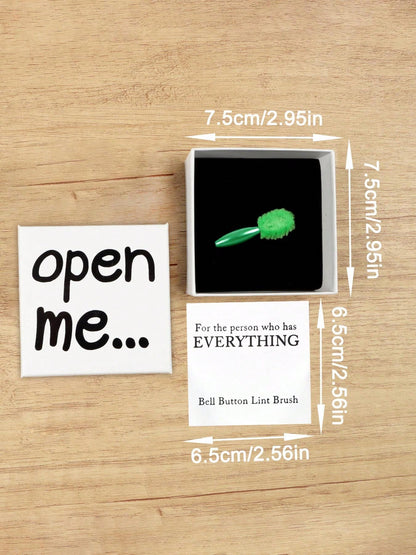 1set Funny Belly Button Brush Gift Box Set- Green Portable Cleaner With Card, Novel Christmas Gifts, Novelty Bathroom Gag Gift For Adults, Unique Home Decor For Friends & Roommates, Christmas Stockin