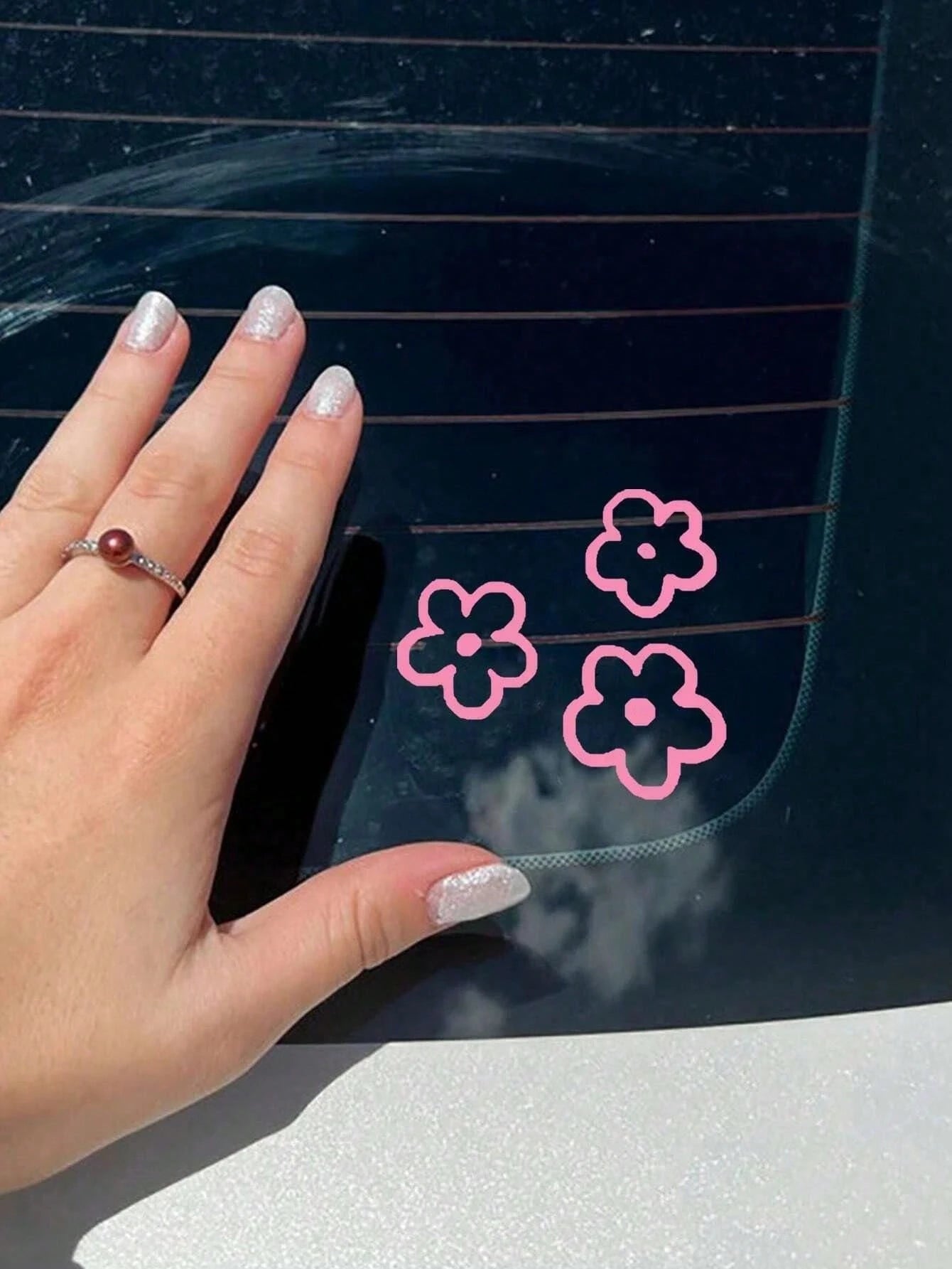 1sheet Flower Pattern Car Sticker