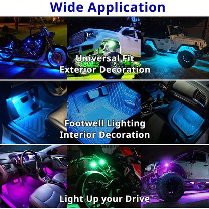 2/4/6/8wireless LED Lights With Remote Control, 8-Color USB Charging High Brightness LED Lights, Mini Cycling Lights, Suitable For Cars, Drones, Motorcycles, And Bicycles