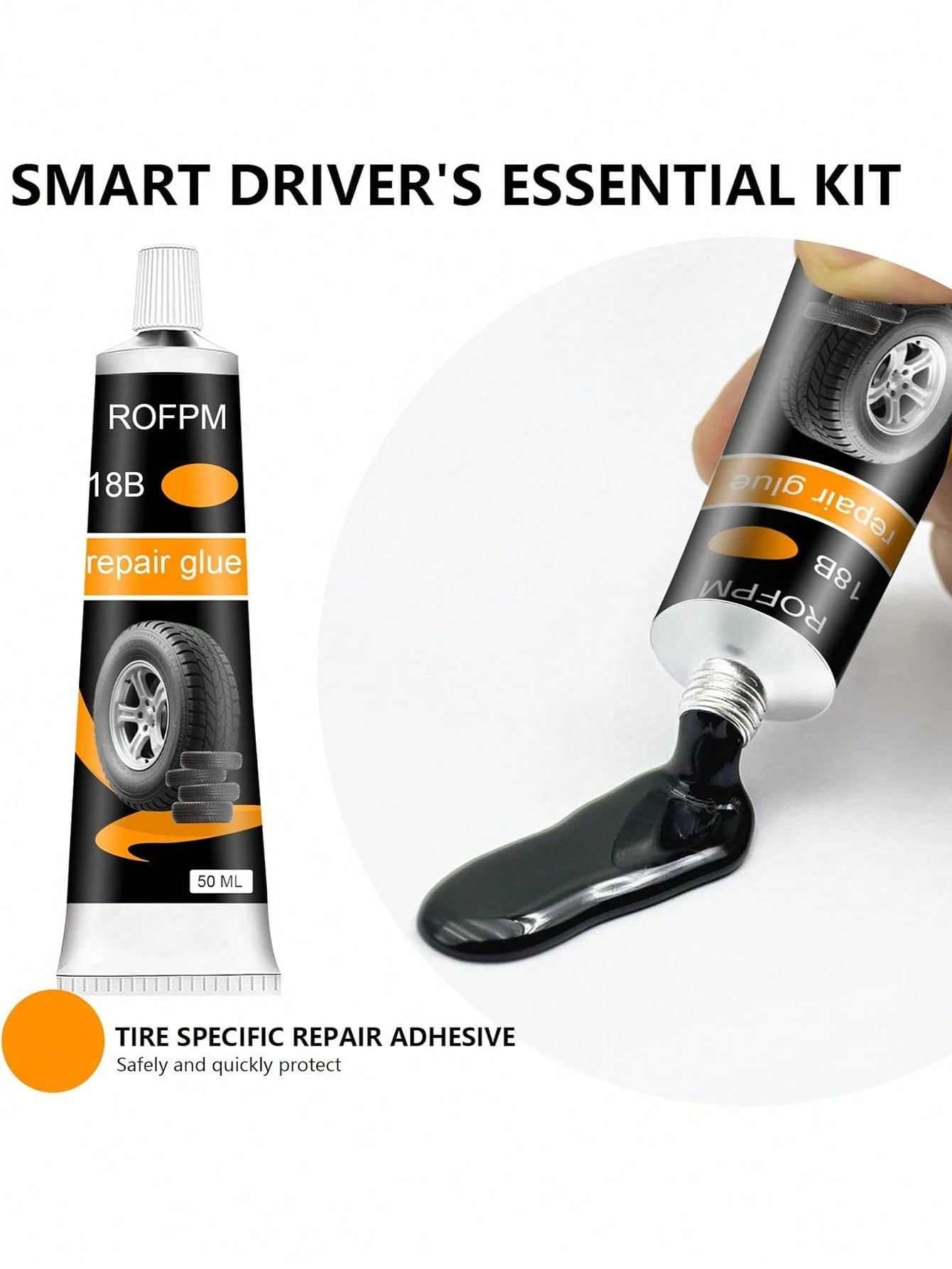2/4-Piece Tire Repair Adhesive/ Sidewall Repair Glue/ Rubber Bonding Agent; Universal Rubber Glue Suitable For Various Tire Types, Including Bicycles, Passenger Cars, Motorcycles, ATVs, Trucks, And