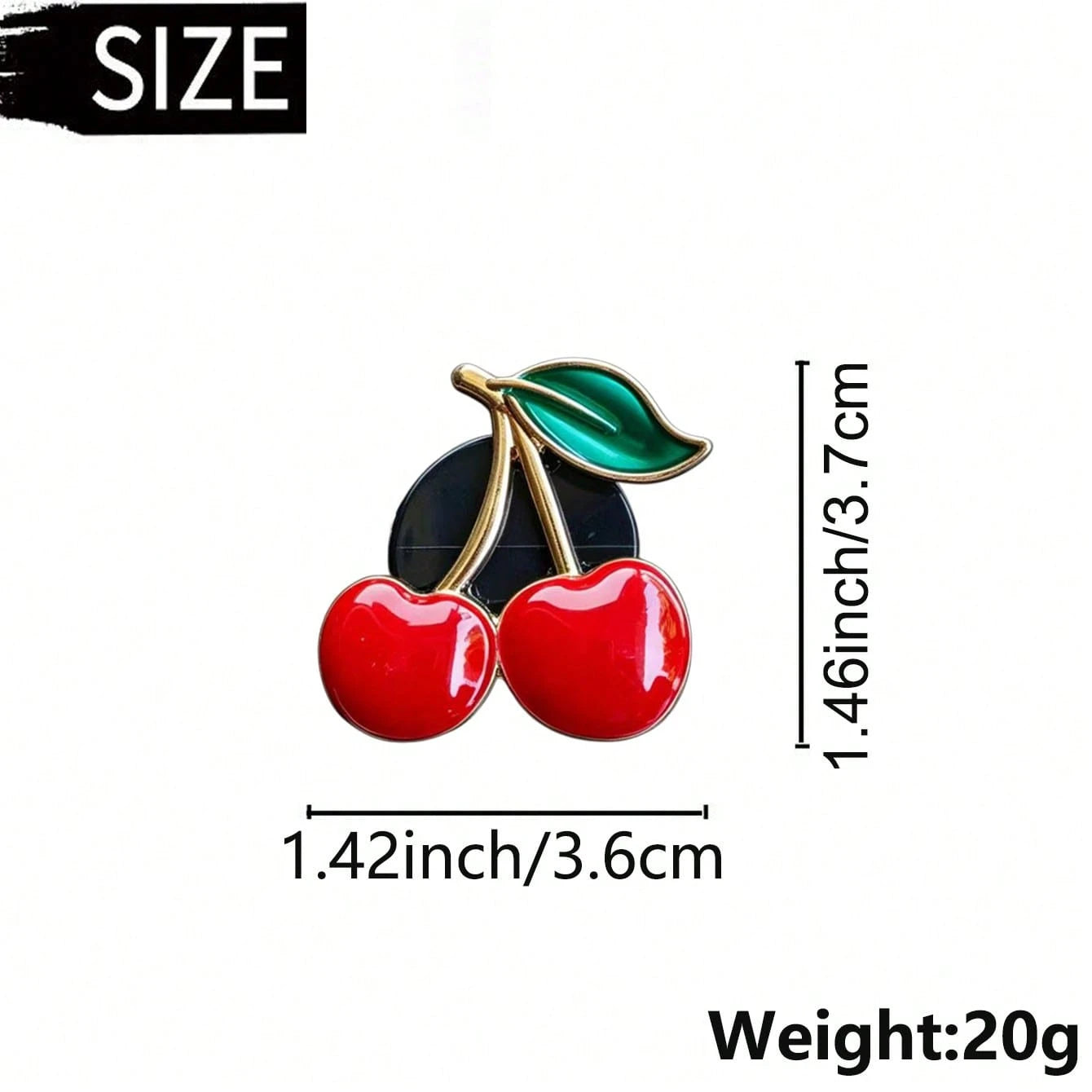 2/4pcs Large Alloy Cherry Car Air Vent Fragrance Clip Cute Fruit Car Air Conditioner Vent Decor Clip Car Interior Air Freshener
