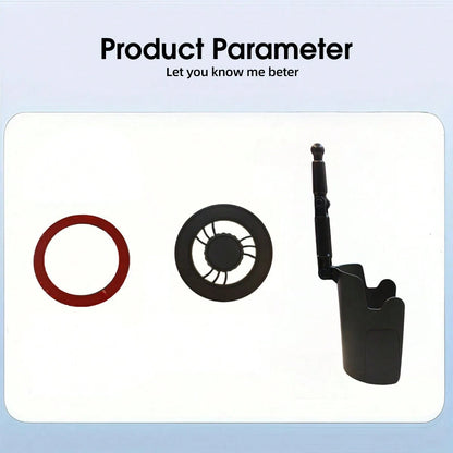 2-In-1 Car Cup Holder Magnetic Phone Mount, 360° Rotation, With Universal Drink Holder