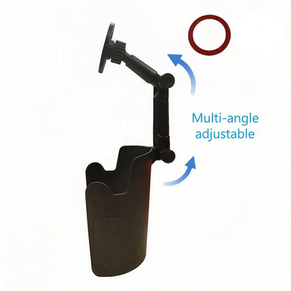2-In-1 Car Cup Holder Magnetic Phone Mount, 360° Rotation, With Universal Drink Holder