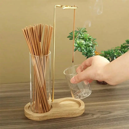 2-In-1 Incense Burner, Anti-Ash Design With Glass Ash Tray And Incense Stick Holder, Suitable For Meditation, Yoga, Spa And Home Decor